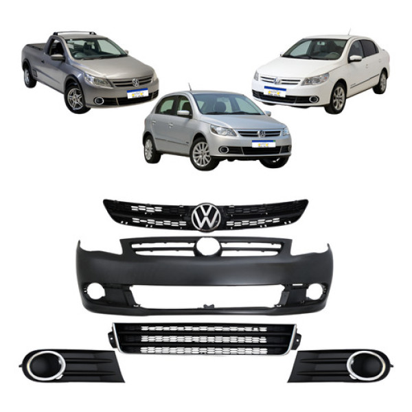 Parachoque G5 2009 2010 2011 2012 2013 Vw Saveiro Gol Voyage - Preto