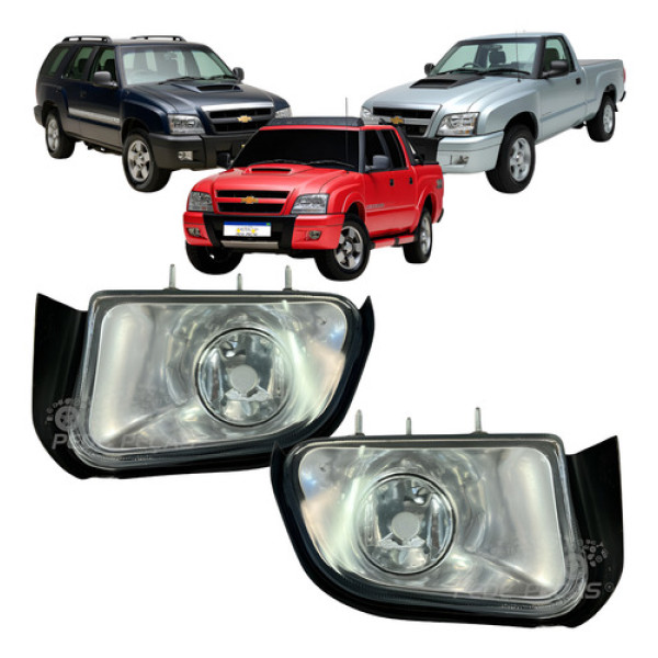 Par Farol Milha Chevrolet Blazer S10 Pit Bull 2001 A 2008
