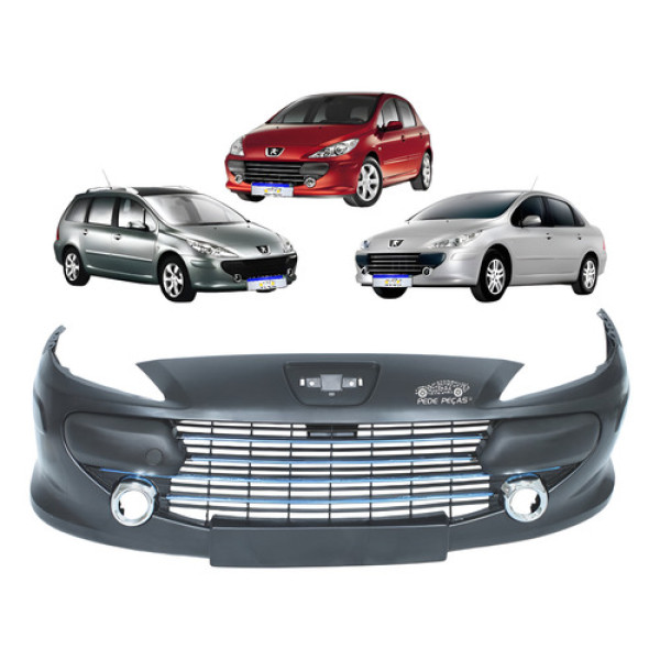 Parachoque Peugeot 307 Hatch Sedan Cc Sw 2007 2008 A 2012 Preto