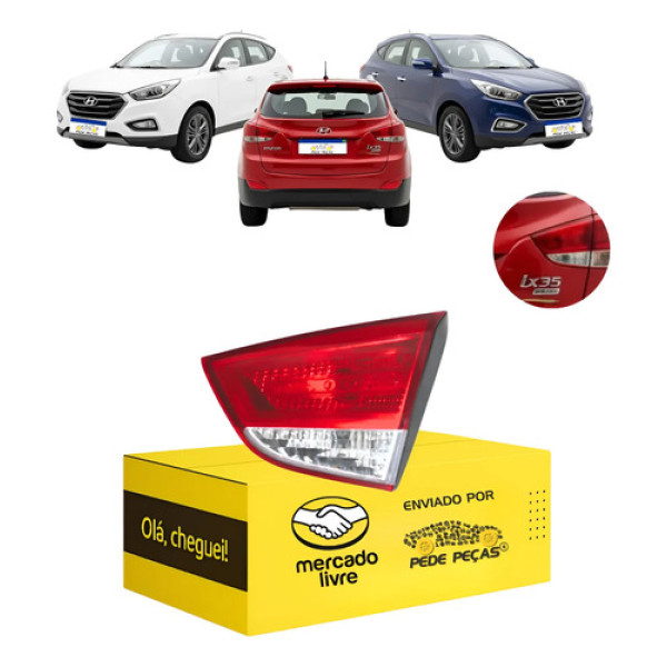 Sinaleira Lanterna Tampa Ix35 2010 11 12 13 A 2022 Nova L.d Direito/passageiro Vermelho