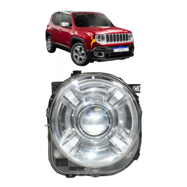 Farol Jeep Renegade Limited C/ Xenon 2016 2017 2018 Ld Orig