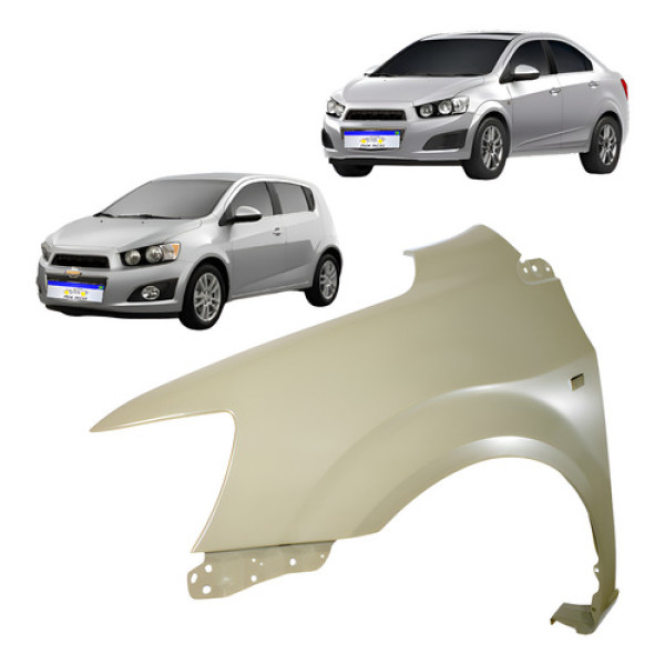 Paralama Chevrolet Sonic 2012 2013 2014 Novo L.e Cinza
