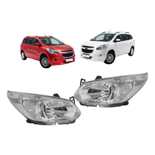 Par Farol Dianteiro Eletrico Chevrolet Spin 2012 A 2018 Novo