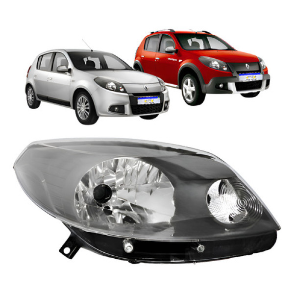 Farol Renault Sandero Stepway 2012 2013 2014 Ld Direito/passageiro