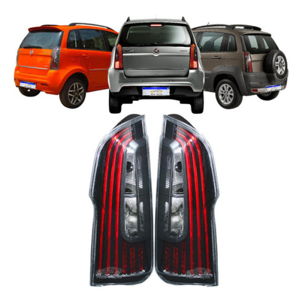 Lanterna Traseira Fiat Idea 2011 2012 13 2014 2015 2016 Fumê