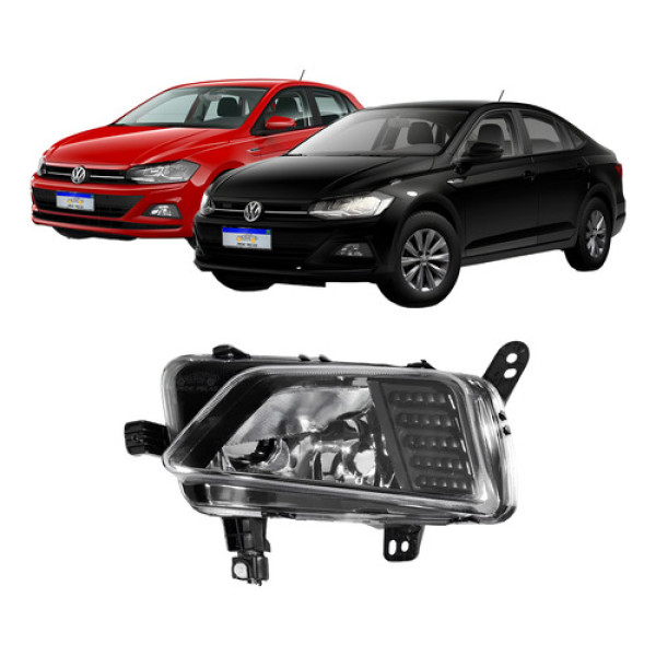 Farol Milha Vw Polo Virtus 2018 2019 2020 2021 2022 L.e