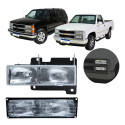 Farol Esquerdo Central E Auxiliar Silverado 1993 A 2001 Par
