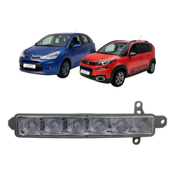 Daylight Citroen Aircross 2013 A 2021 C3 2016 A 2021 Le Led Cristal Esquerdo/motorista Daylight Citroen Aircross 2013 A 2021 C3 2016 A 2021 Le Led Cristal Esquerdo/motorista