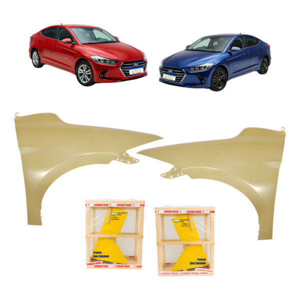 Par Paralama Elantra 2017 2018 Novo Cinza