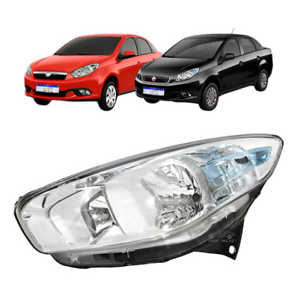 Farol Fiat Grand Siena 2012 2013 A 2021 Foco Duplo Esquerdo