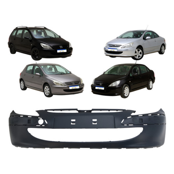 Parachoque Dianteiro Peugeot 307 2003 A 2006 Sem Grade Novo Preto