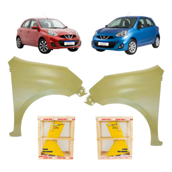 Par Paralama Nissan March 2015 2016 2017 2018 2019 2020 Novo
