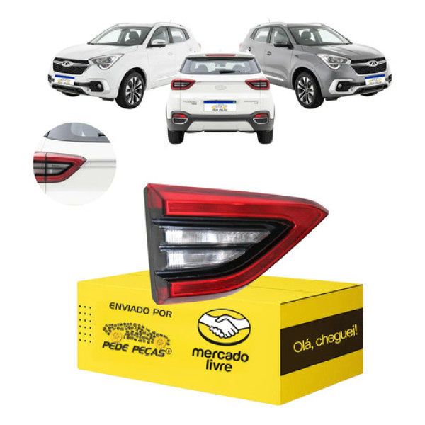 Lanterna Sinaleira Tampa Tiggo 5x Txs 2019 2020 C/led L.e Esquerdo/motorista Vermelho
