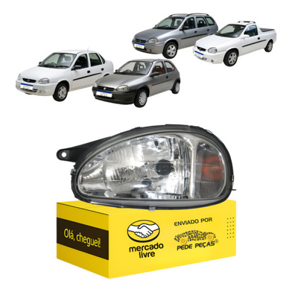 Farol Corsa Classic Wagon Pickup 1994 A 2010 Esquerdo Esquerdo/motorista