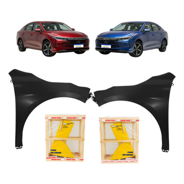 Par Paralama Byd King 2024 2025 2026 Preto Novo