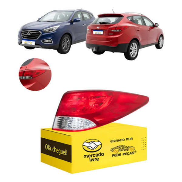 Sinaleira Lanterna Canto Ix35 2010 11 12 13 A 2022 Nova L.d Direito/passageiro Vermelho