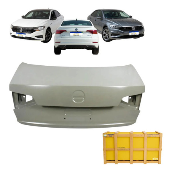 Tampa Traseira Malas Vw Jetta 2019 2020 2021 2022 2023 2024 Cinza Para Pintura