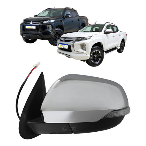 Retrovisor Mitsubishi Triton 2021 A 2025 Eletrico C/pisca