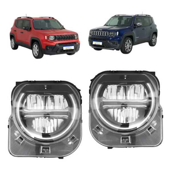 Farol Full Led Com Reator Renegade 2022 2023 A 2026 Par Jeep Ambos Lados Farol Full Led Com Reator Renegade 2022 2023 A 2026 Par Jeep Ambos Lados