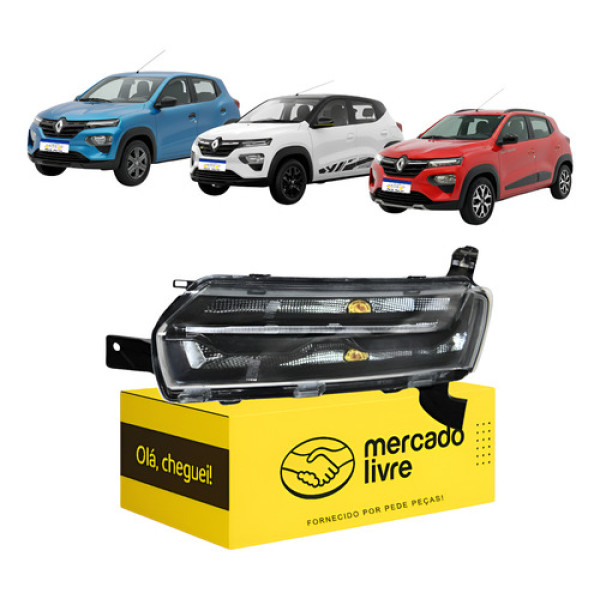 Farol Superior Esquerdo Kwid 2023 2024 2025 26 Drl Led Pisca - Esquerdo/motorista