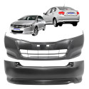 Kit Parachoque Honda City 2009 2010 2011 2012 Sem Furo Novo  Preto