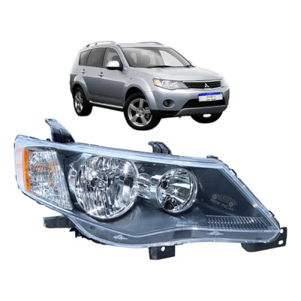 Farol Mitsubishi Outlander Foco Duplo 2007 2008 2009 Ld
