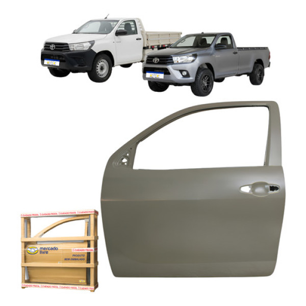 Porta Hilux 2016 17 18 2019 2020 2021 2022 2023 2024 2025 Le Cinza Dianteira Esquerdo Motorista