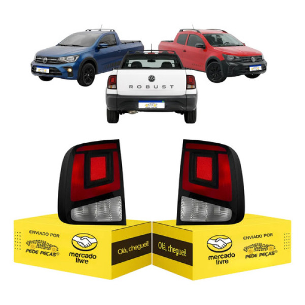 Lanterna Volkswagen Saveiro G8 2023 2024 2025 2026 Par Ambos Lados