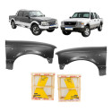 Par Paralama Ford Ranger 2000 A 2009 Preto C/furo Novo