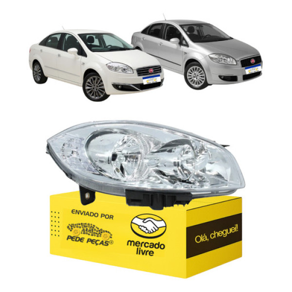 Farol Fiat Linea 2009 2010 2011 2012 2013 2014 2015 2016 