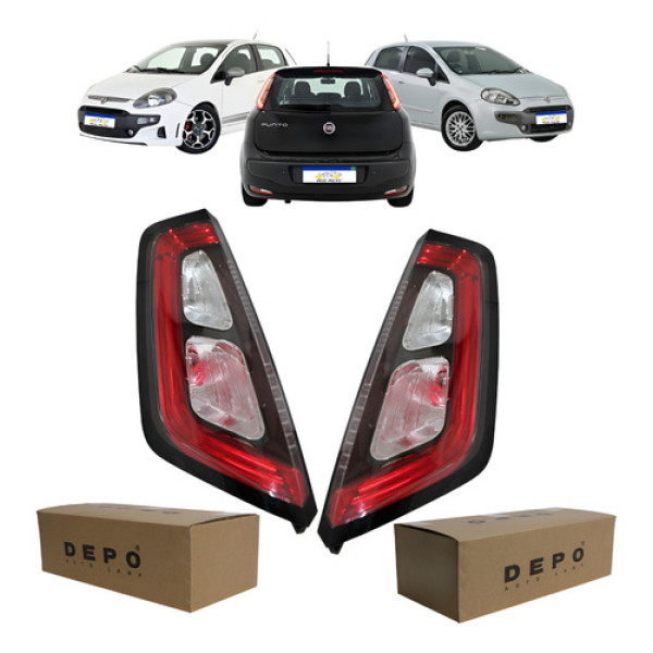 Par Lanterna Sinaleira Punto 2013 2014 2015 2016 2017 Led Ambos Lados Vermelho