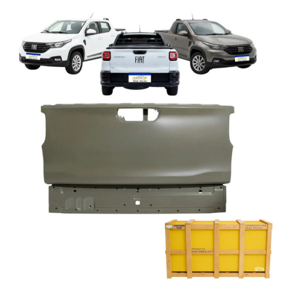 Tampa Caçamba Fiat Strada 2021 2022 2023 2024 2025 2026 Nova Cinza