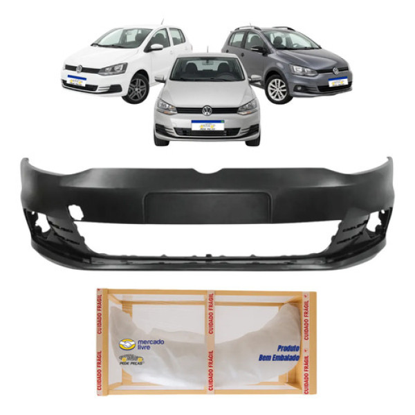 Parachoque Dianteiro Fox 2015 2016 2017 2018 2019 20 21 2022 Preto Liso Para Pintura