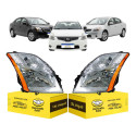 Par Farol Nissan Sentra 2010 A 2013 S Sl Se Cromado Novo Ambos Lados