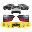 Par Lanterna Jeep Compass 2017 2018 A 2021 Com Led Tampa Ambos Lados Preto/vermelho/cristal