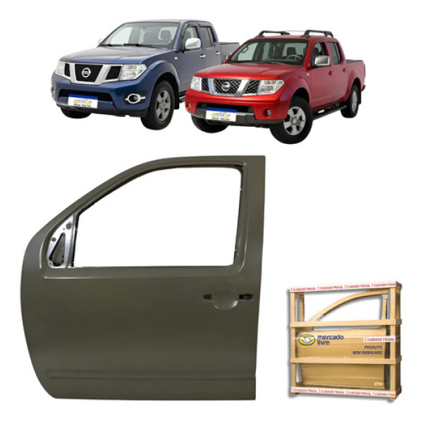Porta Dianteira Nissan Frontier 2008 09 10 A 2016 Nova Le Dianteira Esquerdo Cinza