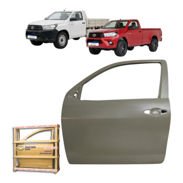 Porta Dianteira Hilux Cs 2016 17 18 19 20 21 22 A 2025 L.e Cinza Dianteira Esquerdo Motorista