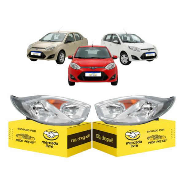 Par Farol Ford Fiesta Rocam 2010 2011 2012 2013 2014 Novo Direito