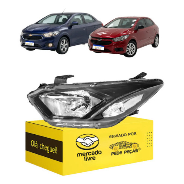 Farol Onix Prisma Ltz Activ 2017 2018 2019 A 2021 C/led Le Esquerdo/motorista