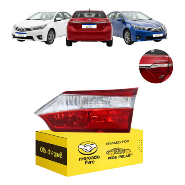 Lanterna Tampa Corolla Xei Dynamic 2015 2016 2017 C/led L.d Direito/passageiro Cristal