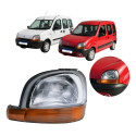 Farol Cromado Renault Kangoo 1997 1998 A 2008 C/pisca Ambar