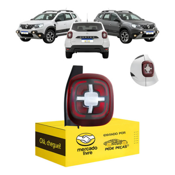 Sinaleira Lanterna Duster 2021 2022 2023 2024 C/led Nova L.d Direito/passageiro Vermelho