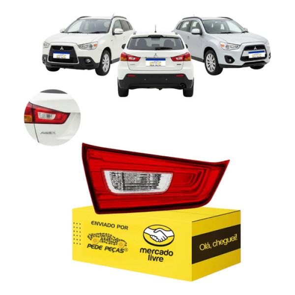 Lanterna Tampa Mitsubishi Asx 2010 2011 2012 2013 A 2022 Le Esquerdo/motorista Cristal