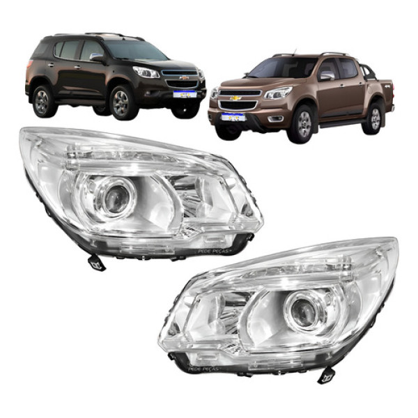 Farol S10 Trailblazer Ltz 2012 2013 A 2016 Novo Com Projetor
