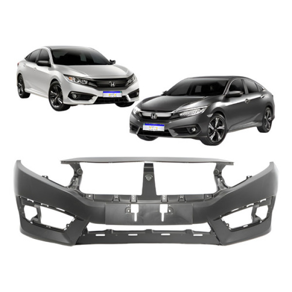 Parachoque Dianteiro Honda Civic G10 2017 2018 2019 Novo Preto