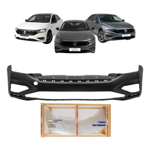 Parachoque Dianteiro Volkswagen Jetta 2019 2020 Comfortline Preto Liso Para Pintura