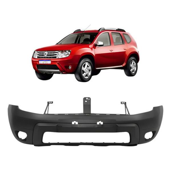 Parachoque Dianteiro Renault Duster 2011 A 2015 C/furo Milha Preto