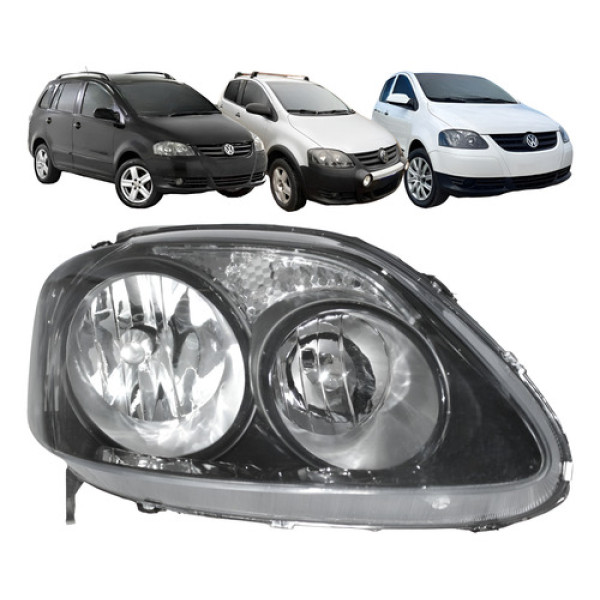 Farol Volkswagen Fox Spacefox 2008 2009 2010 L.d Foco Duplo Direito