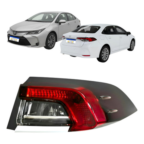 Lanterna Corolla 2020 2021 2022 2023 2024 2025 2026 L.d Nova Direito/passageiro Vermelho