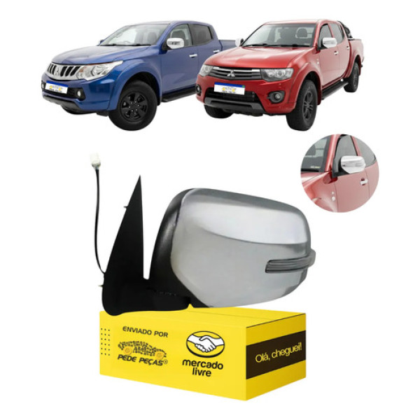 Retrovisor Triton 2017 18 A 2021 Elétrico 5 Fios C/pisca Le
